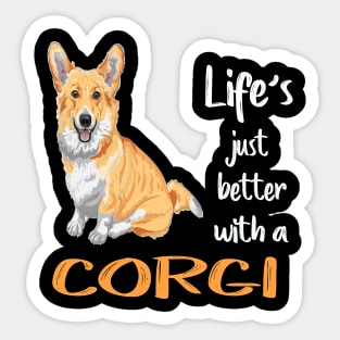 Life'S Just Better With a Corgi (216) Sticker